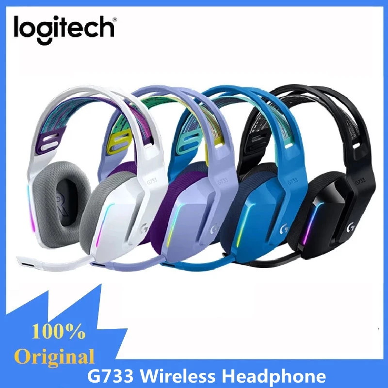 きれい logicool G733ワイヤレスゲーミングヘッドフォン - ヘッドフォン