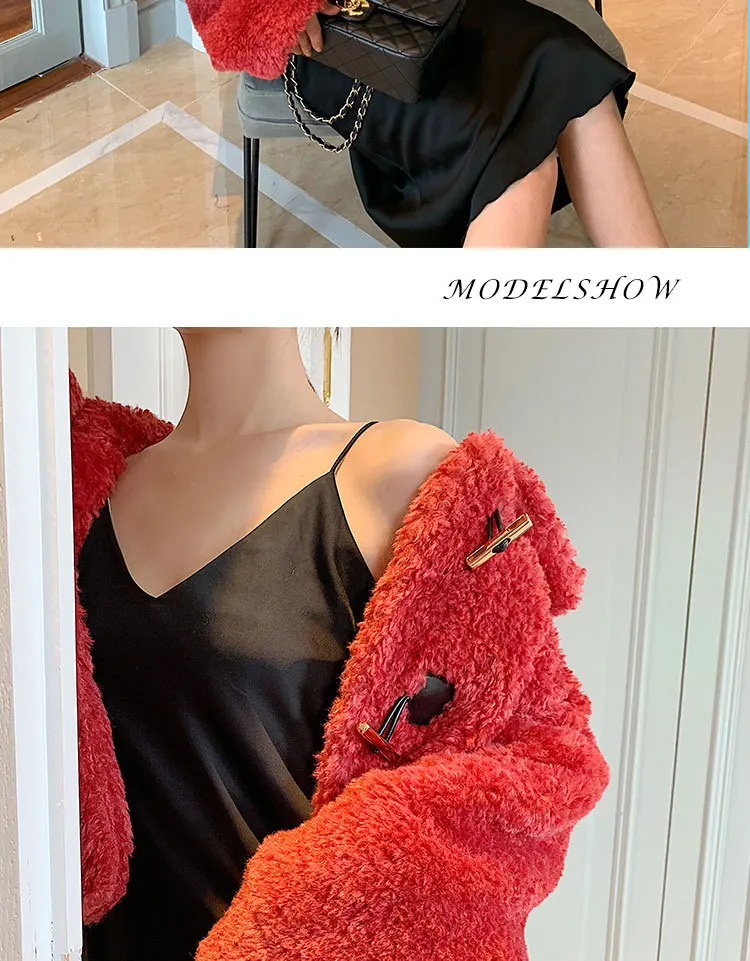 Autumn And Winter New Products Teddy Bear Thick Warm Composite materials Fur Coat Korean-style Fashion Debutante Elegant S