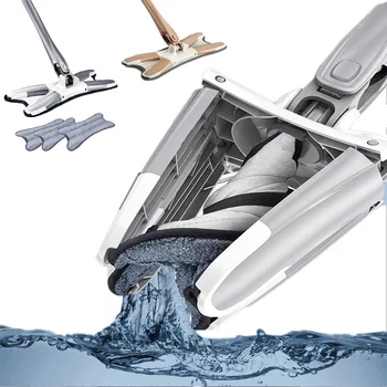 

X-type Microfiber floor mop For Home Kitchen Hardwood Laminate Wet And Dry Mop Kit Manual Extrusion Household Cleaning Tools
