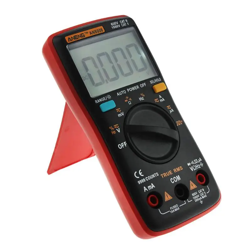 AN8008 True-RMS цифровой мультиметр 9999 отсчетов квадратной волны напряжения Амперметр
