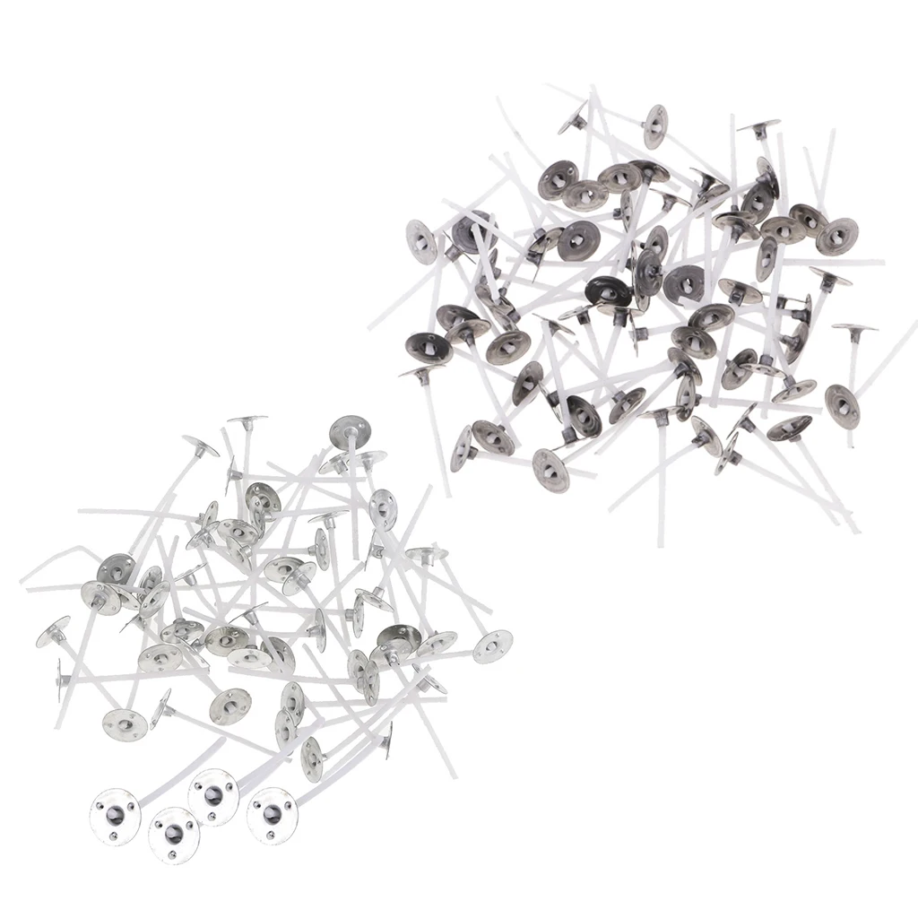 200x Pre Waxed Candle Wicks With Sustainers For Making Tea Light Candles DIY 200x Pre Waxed Candle Wicks With Sustainers For Making Tea Light Candles DIY