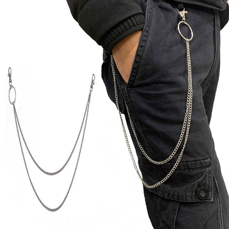 

2-layer chain new rock punk style belt chain women's wild hip-hop style jeans personality female decorative body jeans chains