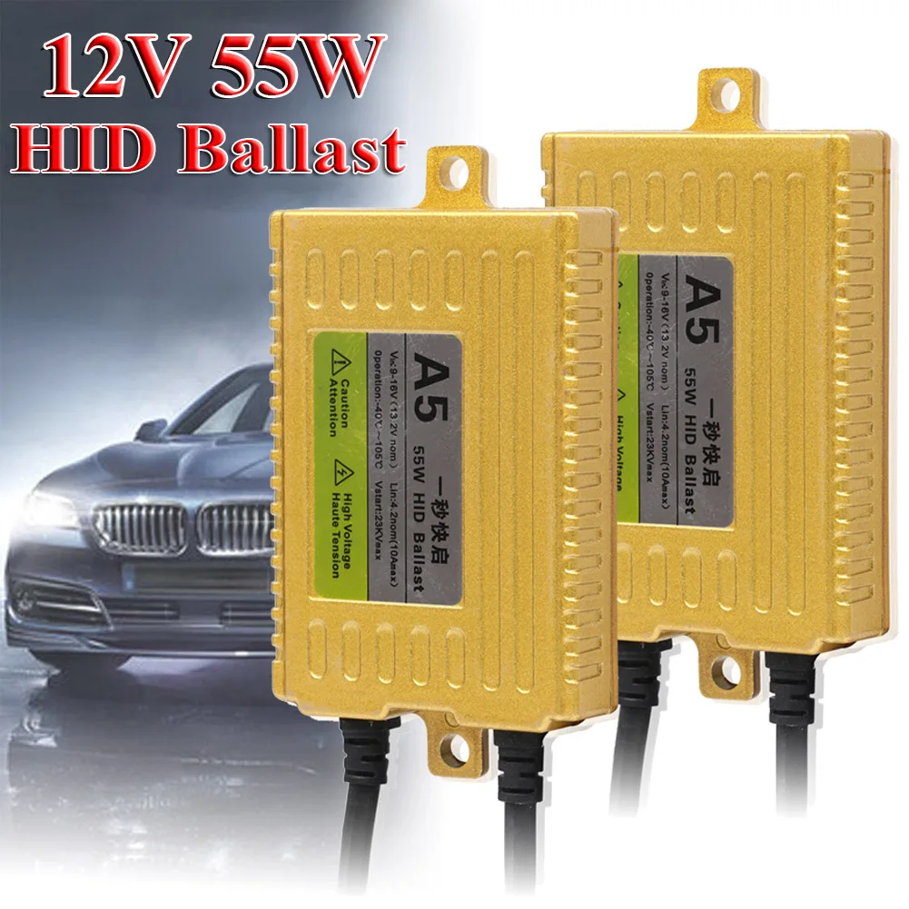 

2pcs 12V hid Xenon ballast H7 AC 55W Digital Slim Hid Ballast ignition electronic ballast for H1 H3 H4 H8 H9 H11 H13 9005 9006