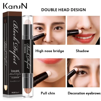 

Lady Double Head Concealer Contouring Rod Make Up Highlight Foundation Base Contour Stick Camouflage Pen Cream Makeup