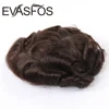 EVASFOS-Peluca de cabello Natural para hombre, tupé transparente con sistema de reemplazo de cabello humano indio, con prótesis capilar completa de PU ► Foto 2/6
