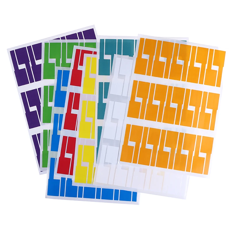Cable Labels 300Pcs Useful Colorful Self-adhesive Cable Labels Waterproof Identification Tags Stickers Marker Tool Fiber Wire Organizers