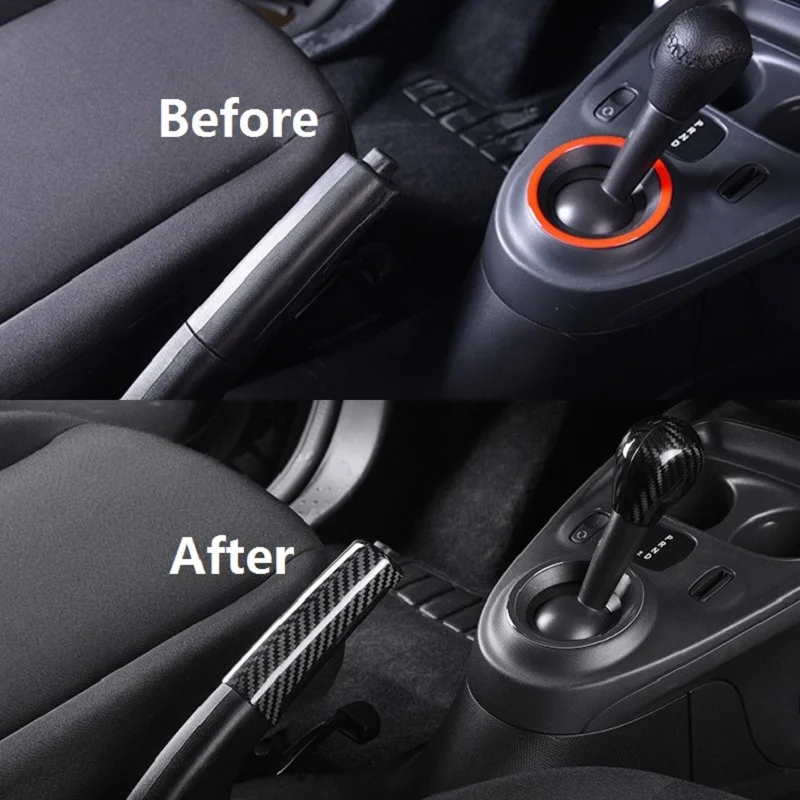 Чехол из углеродного волокна для ручного тормоза Smart Fortwo Forfour 2015 2016 2017 аксессуары