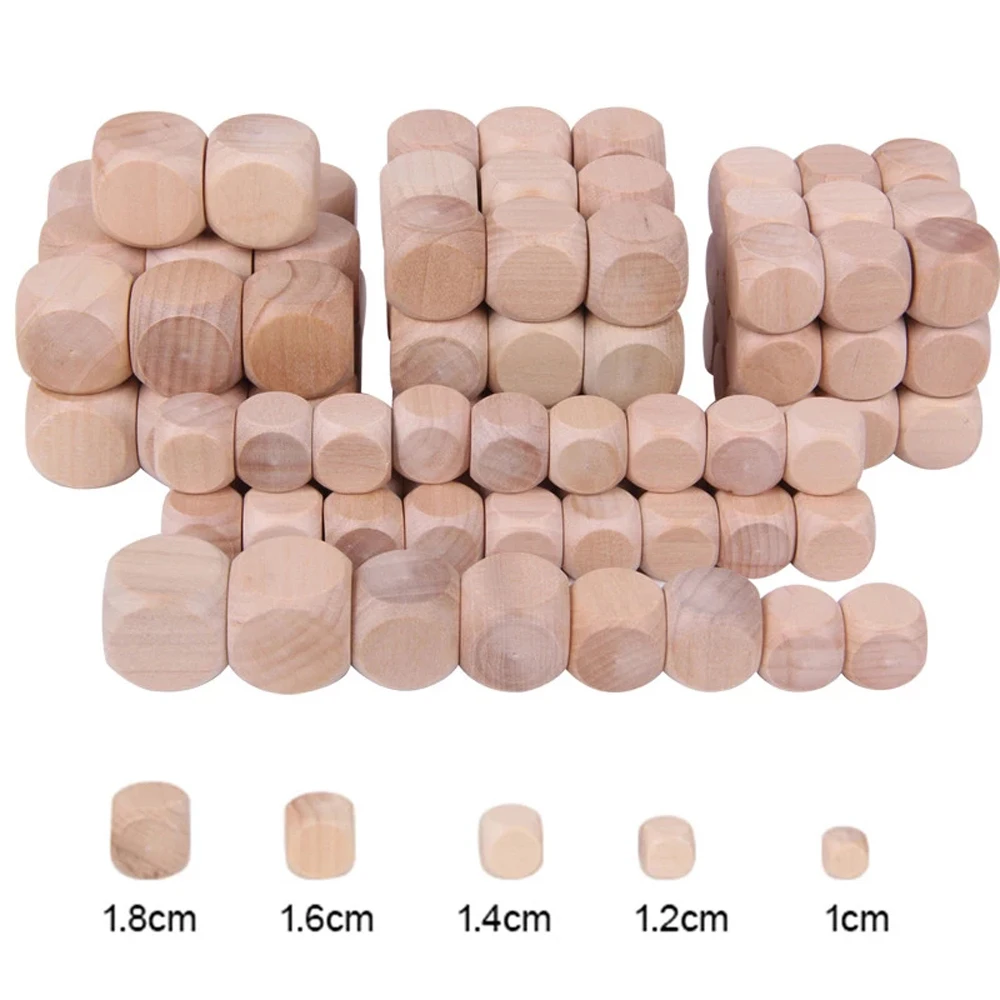 10 Pcs/Pack 6 Sided Blank Wood Cube Dice For Party Family DIY Board Games Printing Engraving Kid Toys children s drawing board magnetic double sided lifting blackboard family kid writing graffiti scaffolding easel