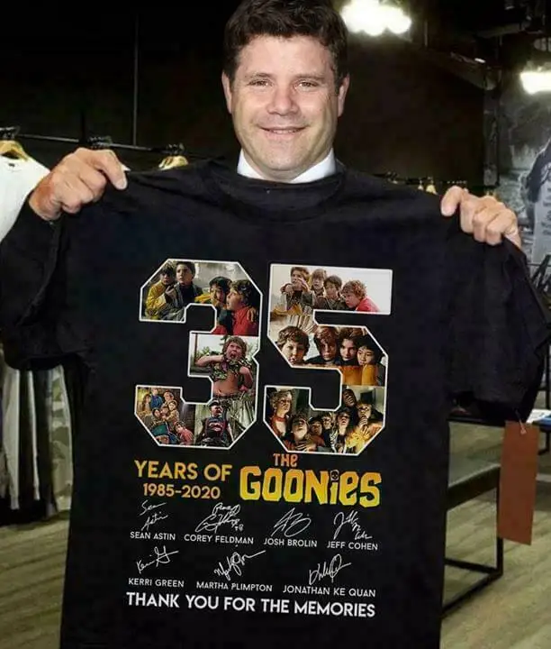 

35 Years of The Goonies 1985 2020 Thank You For The Memories Men T Shirt Cott