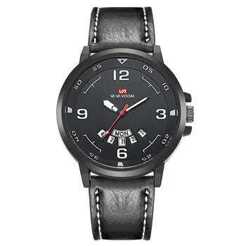 

Vintage PU Leather Quartz Wrist Watch Minimalist Digital Dial Calendar Watch Leather Watchband Sport Waterproof Men Watches