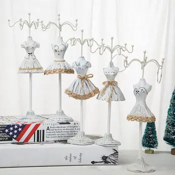 

5 Style Princess Dress Mannequin Body Figurine Necklace Earings Rack Detachable Jewelry