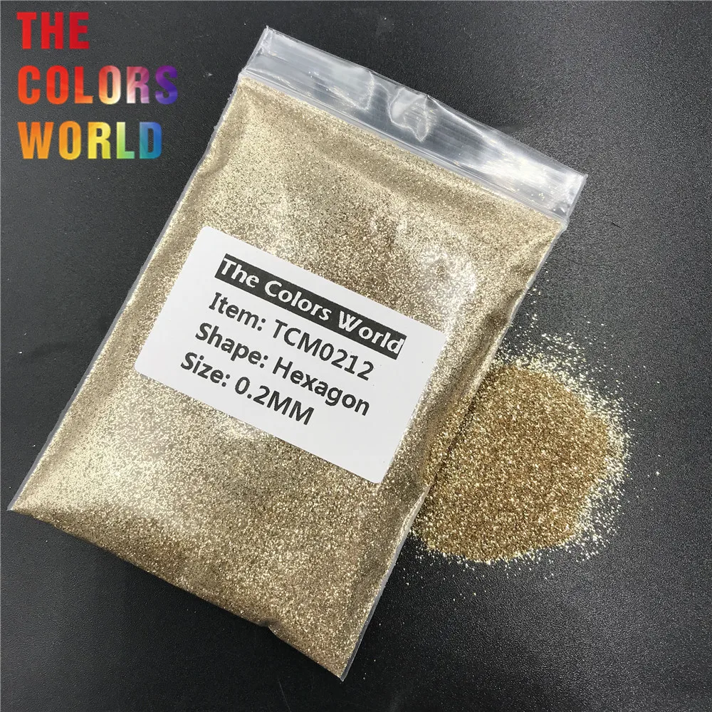 

TCM0212 White Gold Color Metallic Luster Hexagon Shape Nail Glitter Nail Art Decoration Makeup Body Glitter Handwork DIY