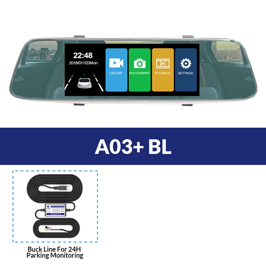 A03-BL E-ACE 3 г Автомобильные видеорегистраторы 7 дюймов touch зеркало заднего вида Камер Android 5.0 GPS Bluetooth Handfree WI-FI FHD 1080 P 16 г видеомагнитофон - Название цвета: A03-BL