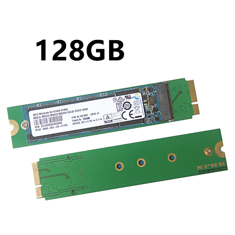 Новый 128 ГБ SSD для 2012 Macbook Air A1465 A1466 твердотельный диск Md231 md232 md223 md224 жесткий диск SSD 128 г