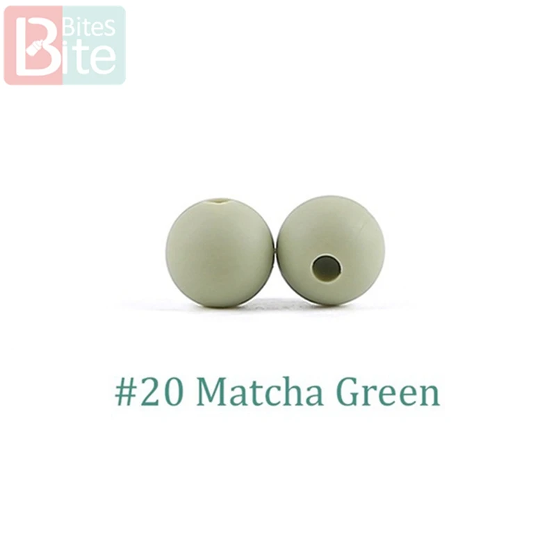 matcha green 9 мм, 50 шт., силиконовые бусины-перлы, детский прорезыватель, грызун, крошечная удочка, сделай сам, ювелирное изделие для кормления, ожерелье, браслет, соска, цепочка, детский прорезыватель, игрушка - Цвет: matcha green