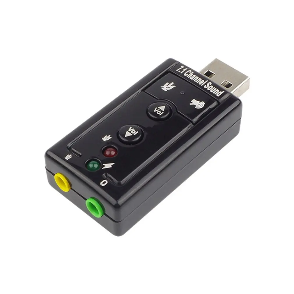 Usb звуковая карта 7,1 канальный Usb внешняя звуковая карта 3D объемный звук с кнопкой управления звуковая карта дропшиппинг