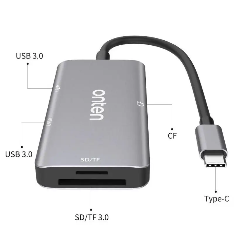 Считыватель смарт-карт USB 3,0 type C для SD Micro SD TF CF адаптер для ноутбуков Аксессуары OTG кардридер смарт-карт памяти SD кардридер