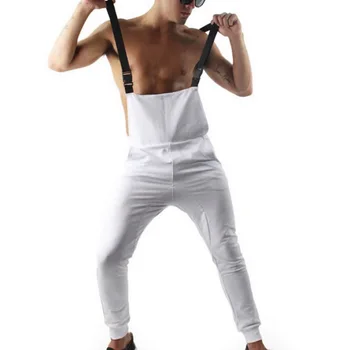 

Mens Pocket Pure Color Overall Jumpsuit Streetwear Overall Suspender Pants Sweatpant Hip Hop Trousers Casual Fashion Pants