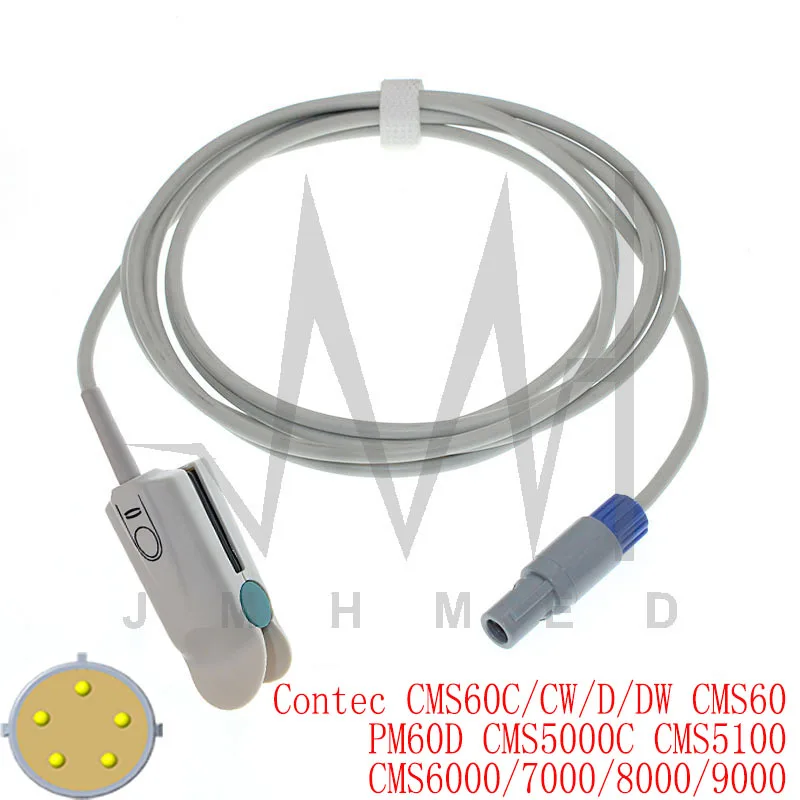 

Compatible with spo2 Sensor of Contec CMS60C/CW/D/DW CMS60 PM60D CMS5000C CMS5100 CMS6000/7000/8000/9000,Monitor Oximetry Cable