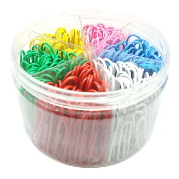 

500pcs Colorful Paper Clips Metal Assorted Color Note Photo Paper Bookmark for Office Home School