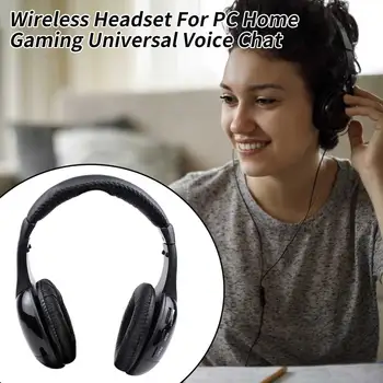 

MH2001 Universal 5 In 1 Noise Cancelling PU Leather Voice Chat High Fidelity Portable Home FM Radio Wireless Headset Office