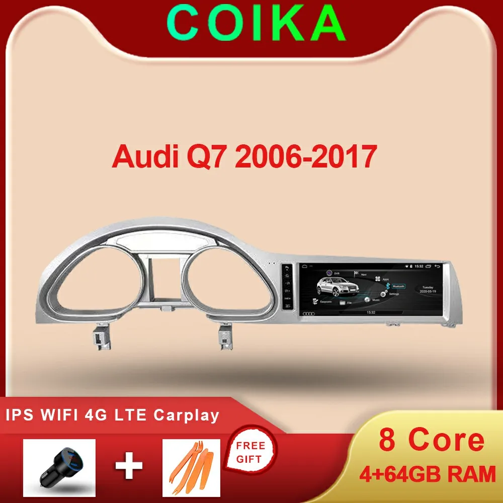 8 ядер Android система автомобильный мультимедийный экран для Audi Q7 2006 2017 4 + 64 Гб RAM WIFI 4G