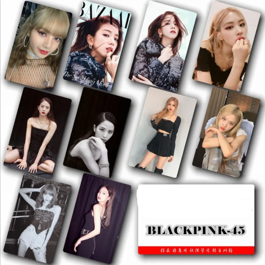 Kpop Blackpink Kill This Love фото липкая карта фотостудия Дженни HD плакат Лиза карты с кристаллами стикер 10 шт - Цвет: 3