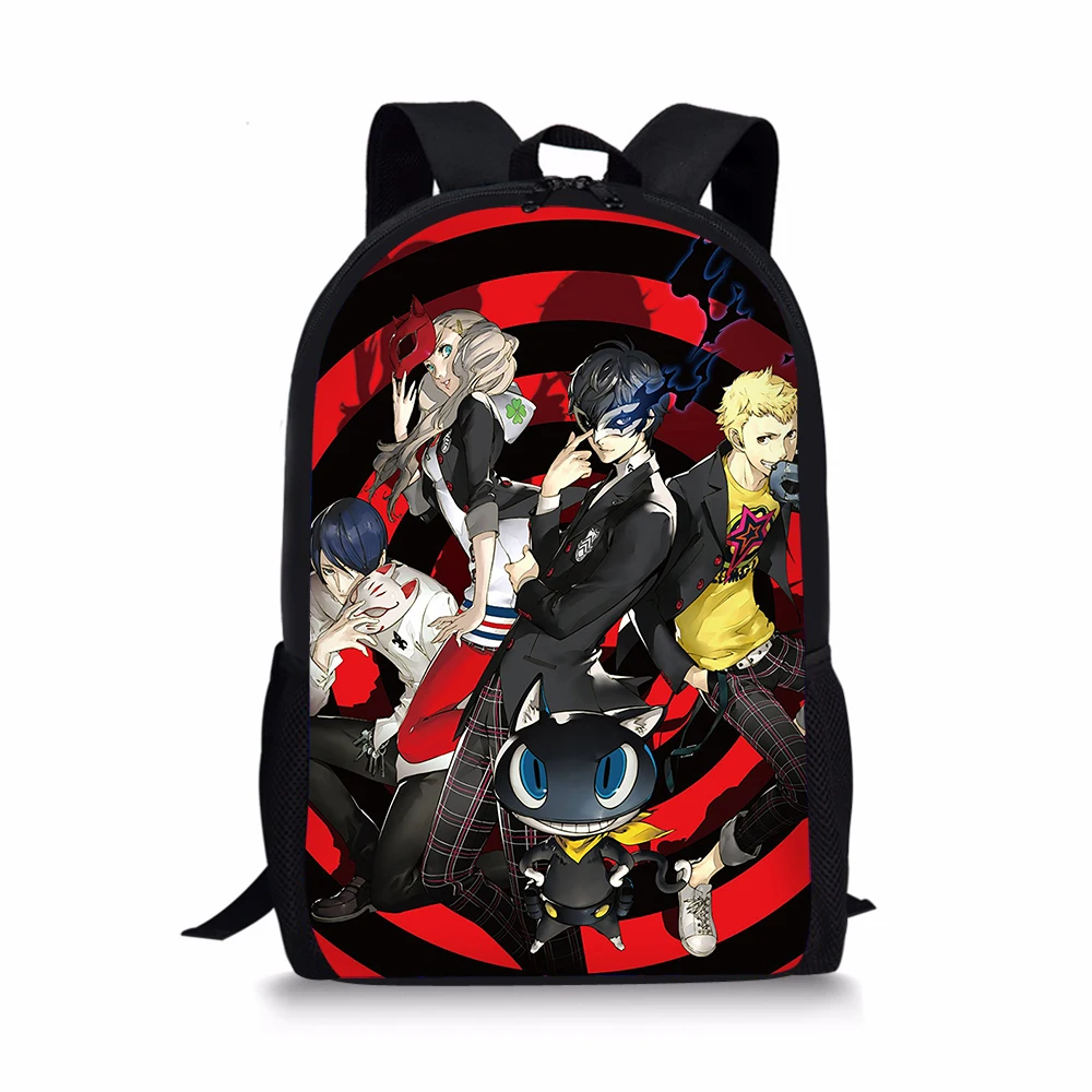 Аниме Persona 5 Черный Красный школьная сумка для детей девочка мальчик рюкзак Р5 Джокер сумка-кошелек с принтом Детский рюкзак Mochila Дорожная сумка - Цвет: CDGX2162C