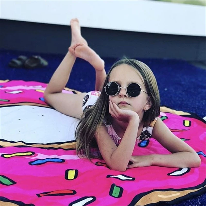 Модный трендовый детский купальный костюм с рисунком пончика для маленьких девочек, цельный купальный костюм, купальный костюм, бикини, танкини, пляжная одежда