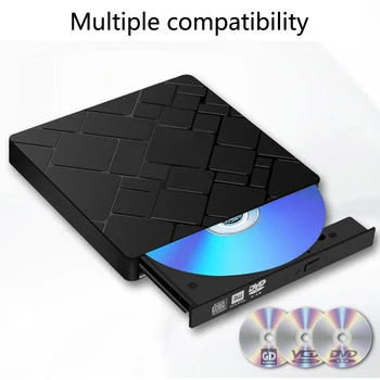 

Laptop Reader External CD Drive Computer Ultra Thin USB 3.0 Player DVD Burner Rewriter Optical Desktop Type C Portable