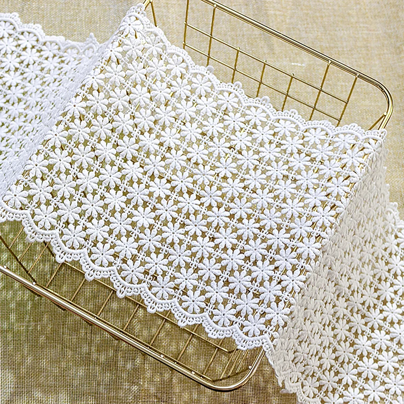Lace Fabric Lace Ribbon Lace Garment Accessories Lace Sewing Supplies Lace Decoration Lace Accessories Lace Sewing Accessories 20cm width 1yard/ Pack Water Soluble Lace Trimming Flower Embroidered Lace Trims Cotton Material Z962