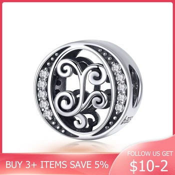 

CodeDog 100% 925 Sterling Silver Letter O Alphabet Beads Charms Fit Charm Bracelets & Bangles DIY Accessories Jewelry C030-O