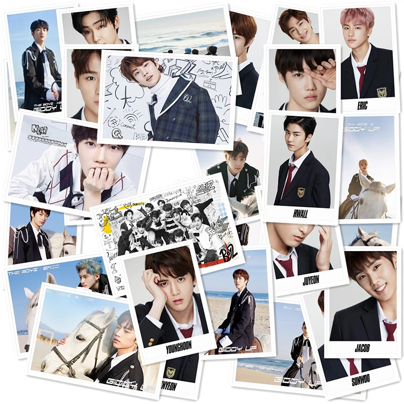 Kpop THE BOYZ 2-й мини-альбом фотография Поляроида Lomo Card подарки THE BOYZ Fans подарки металлический ящик 40 шт./кор. Прямая