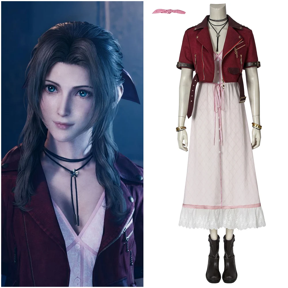 Aerith gainslough костюм для косплея Final Fantasy VII Remake женское платье Ver 1 | Тематическая