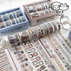 BULA – lot de 12 bandes adhésives de masquage arc en ciel, étiquette autocollante pour Scrapbooking 