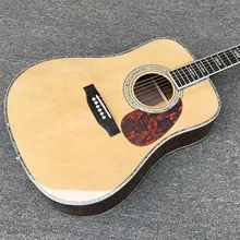 Заводская 41 дюймов D стиль акустической гитары, Массив ели Топ жемчуг вставками акустическая Электрогитары