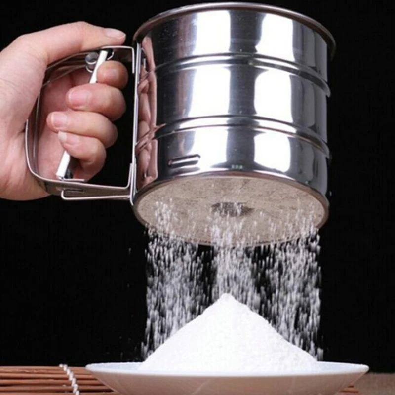 

Stainless Steel Sieve Cup Powder Flour Sieve Mesh Knife Baking Tools Pastry Tools Wheat Cake Flour Sifter/shakers