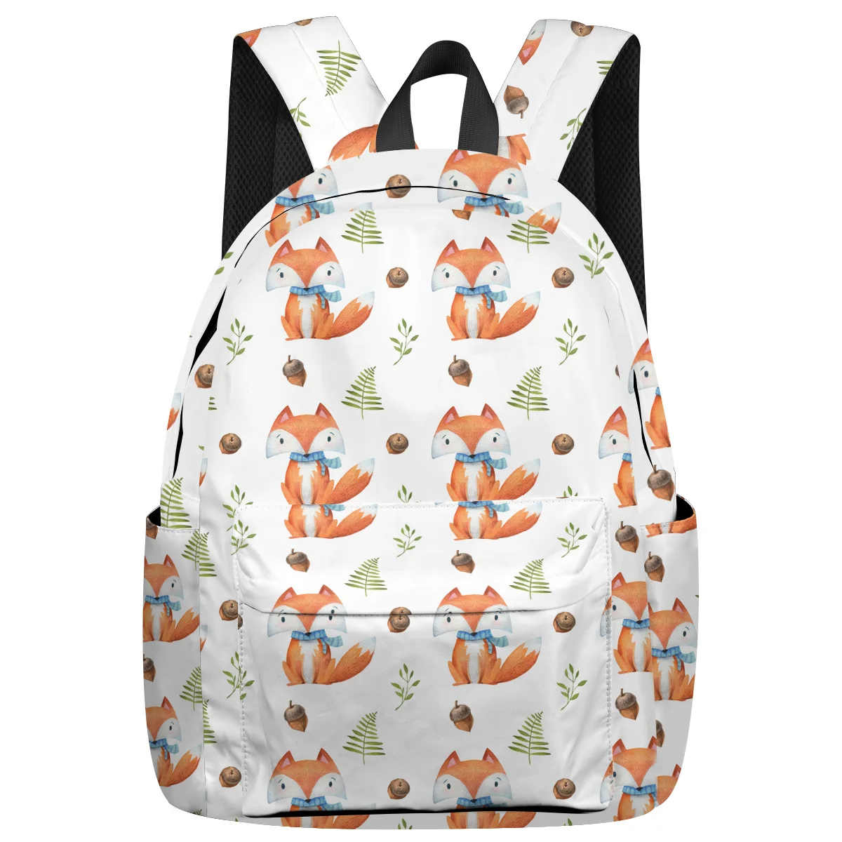 

WHEREISART Scarf Little Fox Pinecone Cartoon Backpacks Backpack With Wheels Laptop Shoulderbag Scratch Resistant