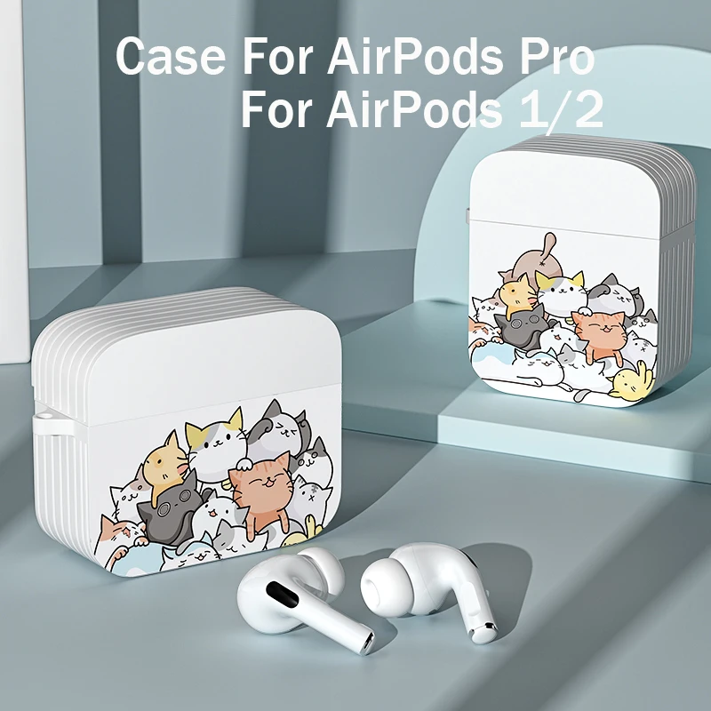 Earphone Case For AirPods 1 2 Silicone Wireless Bluetooth Earphone Cartoon Pictures Case For AirPods Pro Protective Cover