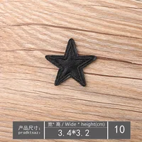 Black Leather Star Embroidered Patches Iron-On for Clothes Jackets Shoes - Image 6