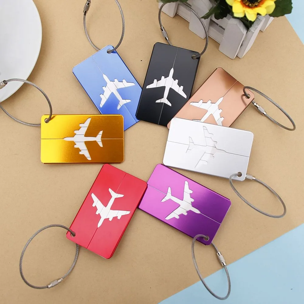 Aluminium Alloy Luggage Tags Baggage Name Tags Suitcase Address Label