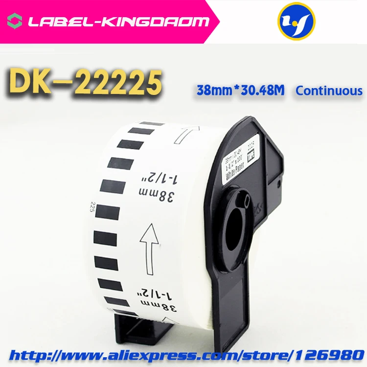 DK-22225 1 рулон брата совместимый для Brother этикетка DK-11201 DK-11202 DK-11204 DK-11208 DK-11209 DK-22205 DK-22210 DK-22225 DK-22243 - Цвет: DK-22225