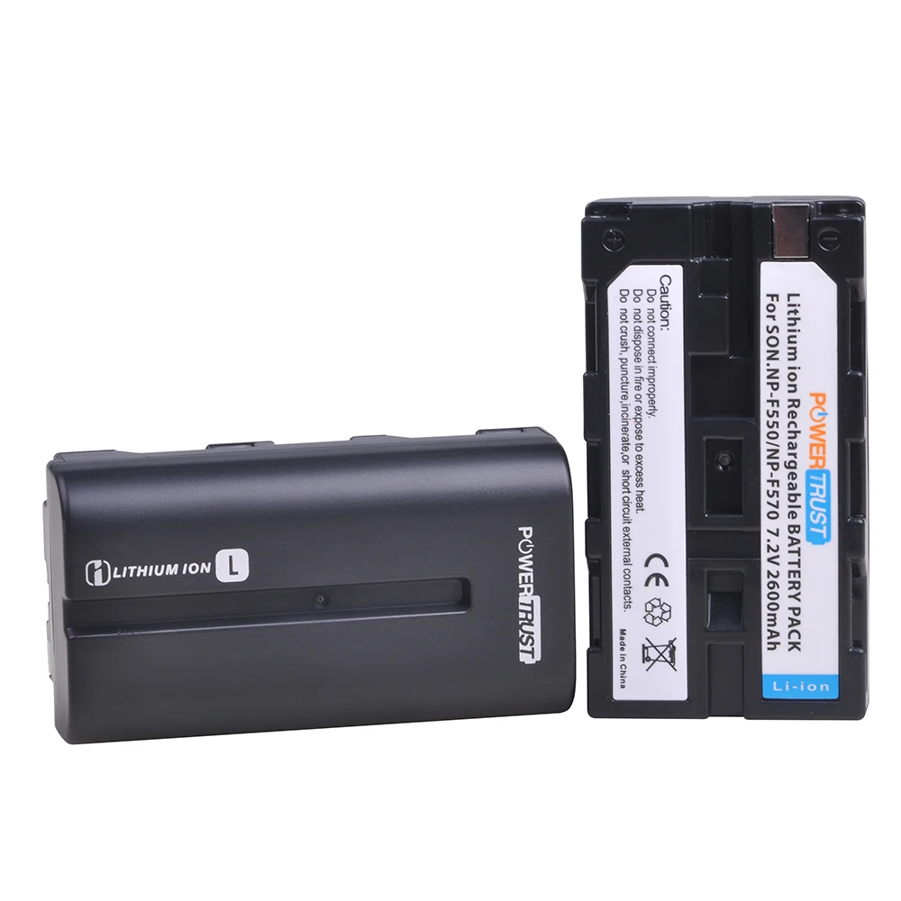 2 шт. 2600 мА/ч, NP-F550 NP-F330 NP-F530 NP-F570 Li-Ion Батарея akku для sony CCD-SC55 CCD-TRV81 MVC-FD81