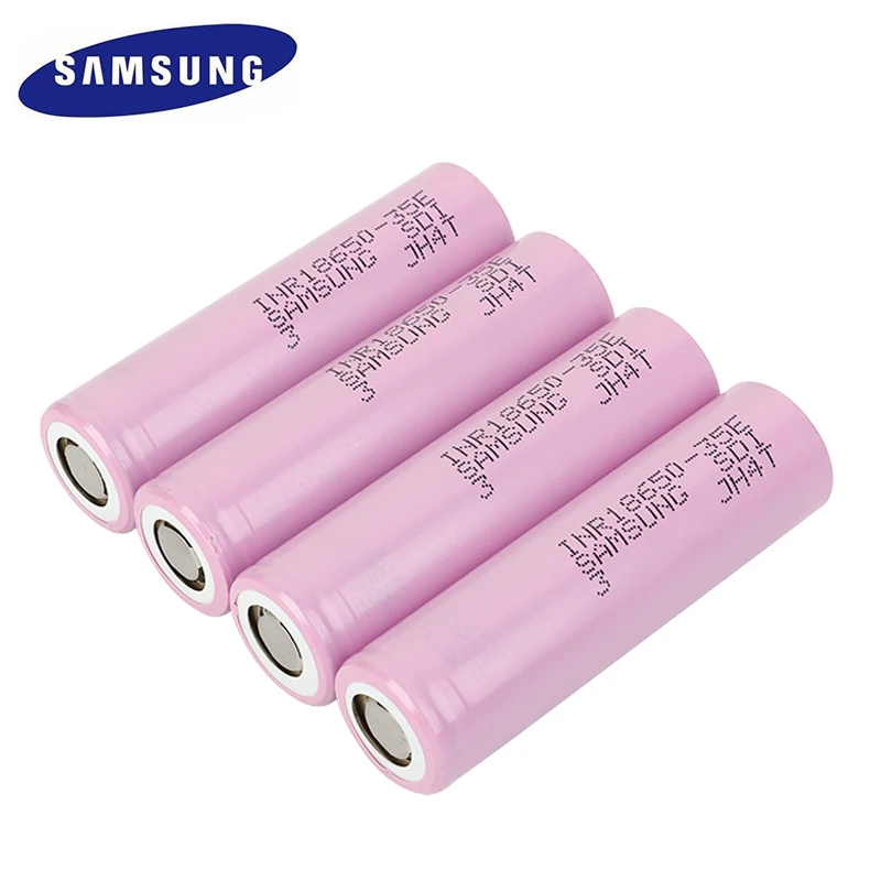 2 шт./лот samsung 3500mah INR 18650 батарея 3,6 V 13A для samsung INR18650-35E Flattop перезаряжаемые 18650 литий-ионные аккумуляторы