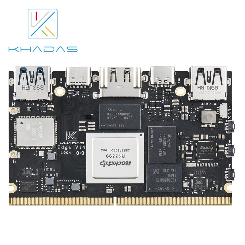 Khadas Edge Max с 128 ГБ EMMC 5 1 RK3399 Soc одноплатный компьютер | Компьютеры и офис