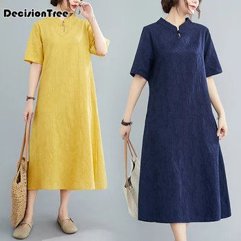 

2020 solid vintage chinese qipao printed women sexy split cheongsam female dress Oriental Dress Qipao Ao Dai