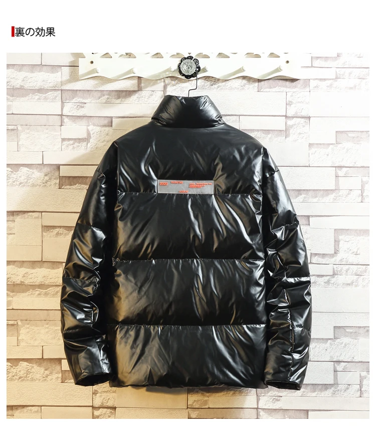 Winter Men's Bright Face Large Size stand-Collar Down jacket Thickened warm winter white down jacket