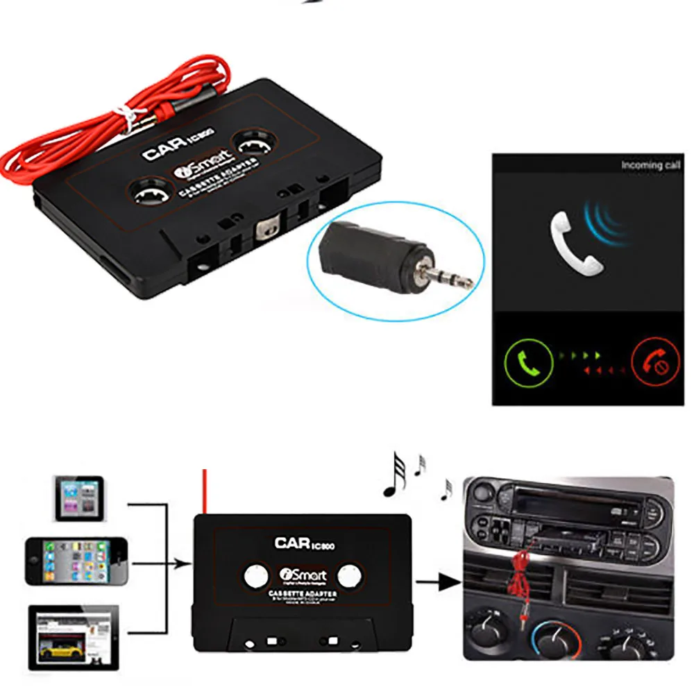 Мини автомобиль IC800 Кассетная пленка 3,5 мм AUX аудио адаптер для MP3/MP4 Музыка звук Наслаждайтесь 30