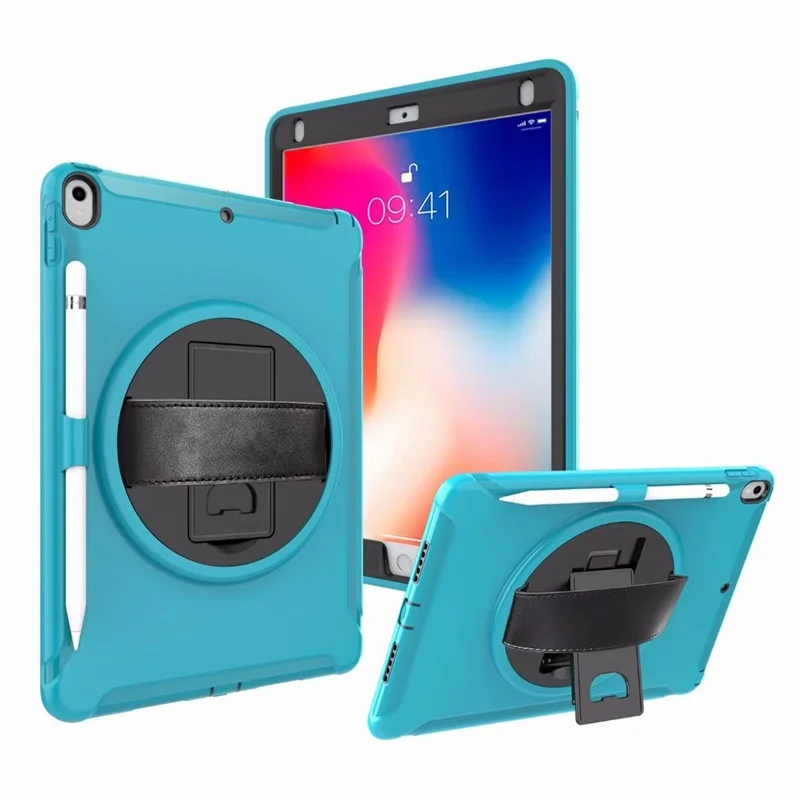 Sky Чехол для iPad Pro 10,5 чехол для iPad Air 3 чехол с держателем для карандашей подставка с ремешком на руку сверхмощный полностью защищающий панцири чехол - Цвет: Sky