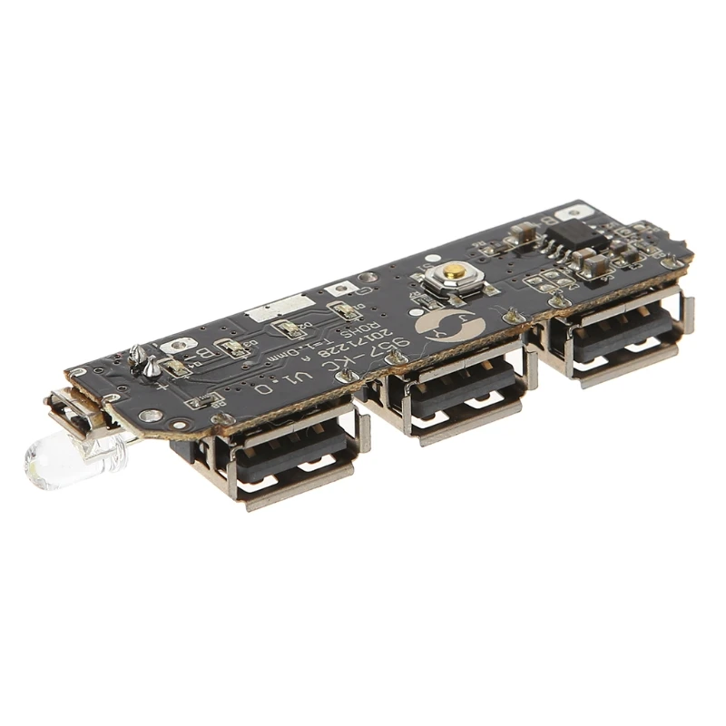 5V 2.1A 3 USB Power Bank Battery Charger Module Circuit Board Step Up Boost DIY 37MC power bank battery charger power bank motherboard